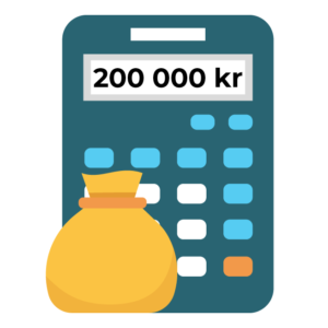 Låna 200000 kronor.